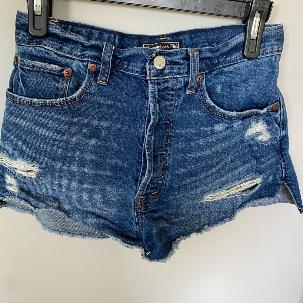 Abercrombie & Fitch Blue Denim Women's Shorts